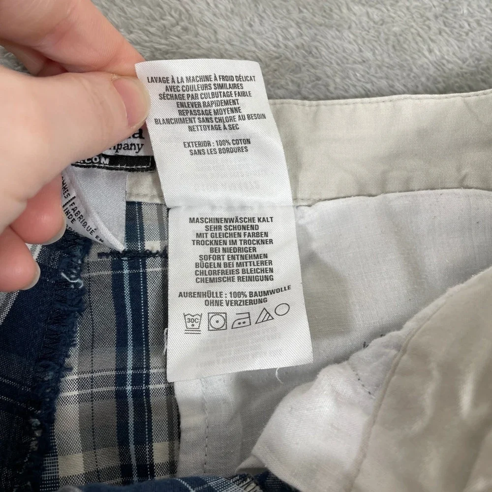 Columbia‎ Plaid Shorts Mens 32 Blue Cotton Outdoor Hiking Casual Gorpcore